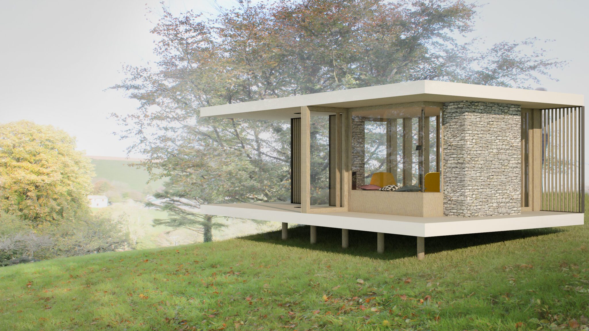 Modern Pavillion Summerhouse Cornwall Life Space Cabins