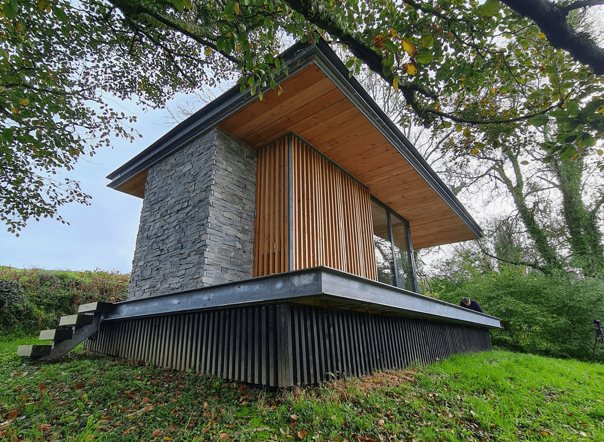 Moden Pavilion garden summerhouse architect designed. Life Space Cabins