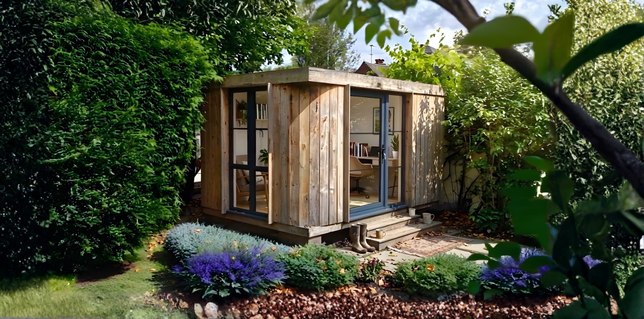 hide hut garden cabin